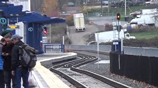 Southbound Amtrak 507 pulls into the Tacoma Dome Station [upl. by Esej]