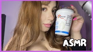 ASMR mukbang comiendo YOGURT cremoso  mouth sounds [upl. by Demitria]