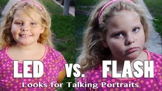 LED vs Flash  Seeing The Difference With Talking Portrait Photos [upl. by Avahc]