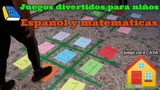 JUEGOS DIVERTIDOS PARA NIÑOS EN CASA 5 JUEGOS PARA ESPAÑOL Y MATEMÁTICAS PREESCOLAR Y PRIMARIA [upl. by Norword]