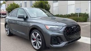 Audi SQ5 Sportback 2024 in Daytona Gray with Pearl Effect and Magma Red Interior [upl. by Lara]