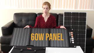 SOLAR PANEL BASICS 60w120w Portable Solar Panels [upl. by Airdnua]