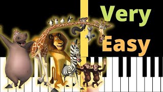 Madagascar 2  Theme Song Hans Zimmer Once Upon A Time In Africa  VERY EASY Piano Tutorial [upl. by Eceinehs]