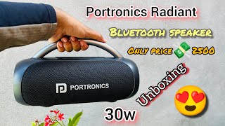 Portronics Radiant 30W wireless Bluetooth speaker unboxing price 2500 [upl. by Etnoid760]