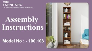 VikiFurniture BookCase Assembly Instruction Video  Model100108 [upl. by Imalda]