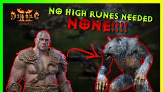 Budget Werewolf Barbarian Showcase and Guide  Diablo 2 Resurrected [upl. by Siblee220]