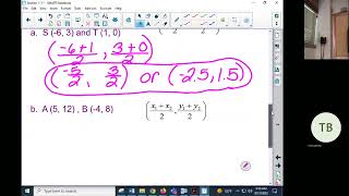 Sect 1 3 VIDEO Midpoints on Number Line and in Coordinate Plane [upl. by Survance]