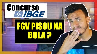 Banca FGV pode ter pisado na bola no concurso IBGE 2022  Candidatos têm reclamado muito sobre isso [upl. by Arukas531]