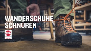 Wanderschuhe richtig schnüren [upl. by Enylecoj]