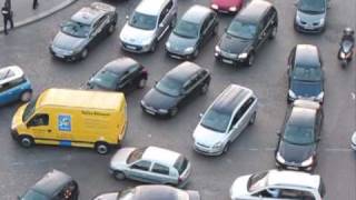 Rush Hour Traffic at Place de lÉtoile Arc de Triomphe  Paris [upl. by Surtimed]