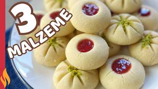 3 Malzeme ile 5 Dakika Kurabiyesi 😋🍪 Ağızda Dağılan Kurabiye Tarifi 💯 [upl. by Otrebmuh202]