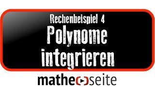 Polynom bzw ganzrationale Funktion integrieren PolynomIntegral bilden Beispiel 4  A1401 [upl. by Fidel]