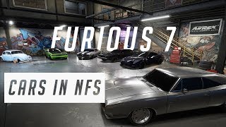 Furious 7 Cars in Need For Speed Payback  1080pHD [upl. by Cassie197]