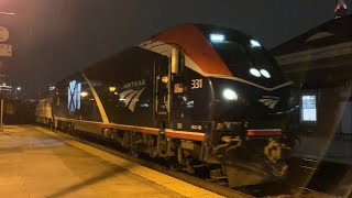 60 FPS Night Trains Alexandria Virginia Mid January 2024 [upl. by Ahsenik597]