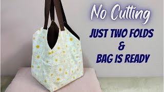 DIY Create a Stylish Bag Without Any Cutting  Very Easy To Sew  Project For Beginners [upl. by Lidda604]