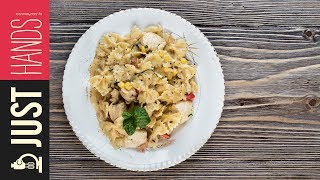 Farfalle with Chicken a la Crème  Akis Petretzikis [upl. by Flint988]