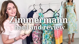 Zimmermann haul and tryon review  Zimmermann dresses and newin pieces [upl. by Neryt]