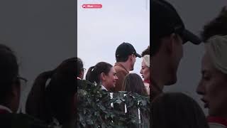 Ashton Kutcher Mila Kunis and Patrick Mahomes at Londons Hyde Park festival [upl. by Damaris]