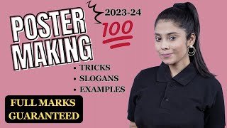 Poster Writing class 1112  Poster Writing in English  Format  Tricks amp Slogans  202324 [upl. by Cowen]