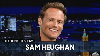 Sam Heughan Makes an EggFilled Gin Cocktail for Jimmy  The Tonight Show Starring Jimmy Fallon [upl. by Tanaka]