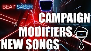 BEAT SABER PSVR ALL NEW SONGS MODIFIERS amp CAMPAIGN VR Gameplay [upl. by Rheba]