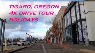 Tigard Oregon  Drive Tour  Holidays  Dashcam [upl. by Ravaj]