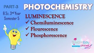 Photochemistry BSc 3rd YearLuminescence Part 3BSc 5th SemesterPhysical Chemistry Flourescence [upl. by Koa]