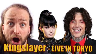 Bring Me The Horizon  Kingslayer ft BABYMETAL Live In Tokyo CRAZY REACTION [upl. by Ahsatel178]