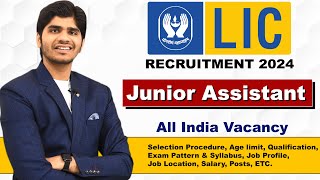 LIC Junior Assistant Recruitment 2024  Group C Post  Full Details [upl. by Enidlarej]