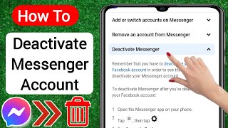 How To Deactivate Messenger Account New 2023  Deactivate Messenger Account [upl. by Jeremias]