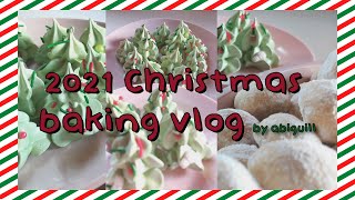 🎄☃️ 2021 Christmas baking vlog  Christmas tree meringue amp snowball cookies 🎅 [upl. by Aan]