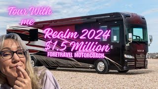 RV Tour Realm 2024 Foretravel Motorcoach Luxury Recreational Vehicle Travel in style [upl. by Hadias]