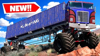 Hauling a Trailer with a MONSTER SEMI TRUCK During a Chase in BeamNG Drive Mods [upl. by Bridgid]