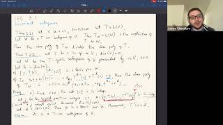 Linear Algebra Lecture 7 Invariant subspaces and the CayleyHamilton theorem [upl. by Conlin]