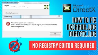 Fix An internal system error occurred DXErrorlog and DirectX Solution Fixed [upl. by Nortal]