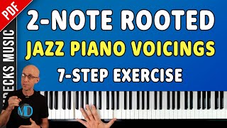 Easy Jazz Piano Voicings 2Note Left Hand Voicings Every Musician Should Know jazzpianolessons [upl. by Dal662]