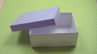 Как сделать КОРОБКУ С КРЫШКОЙ  How to make а Paper Box  ✿ NataliDoma [upl. by Furey884]