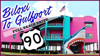 HWY 90 BILOXI TO GULFPORT MISSISSIPPI [upl. by Hime]