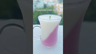 Pomegranate panna cotta 🍮 youtubeshorts trendingnow pannacotta healthysmoothie [upl. by Imotih342]