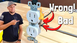 The BIGGEST Mistakes DIYers Dont Know They Are Making When Wiring Receptacles  How To [upl. by Nnitsuj89]