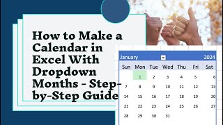 How to Create a Dynamic Calendar with DropDown Months in Excel [upl. by Sadella384]