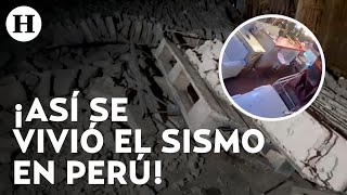 ¡Impresionantes imágenes Sismo de magnitud 70 azota Perú así se vivió el fuerte terremoto [upl. by Nevaed]