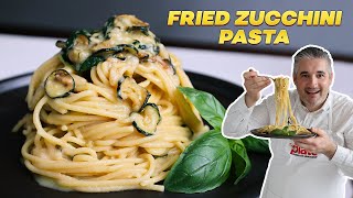 How to Make FRIED ZUCCHINI PASTA Like an Italian Spaghetti alla Nerano [upl. by Gillmore]