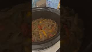 Crock Pot Pepper Steak and Onions food shorts [upl. by Anitrebla847]