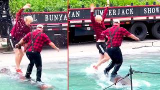 Ozzy Man Reviews Lumberjack Log Rolling [upl. by Wilda]