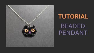 TUTORIAL Beaded Pendant DIY Seed Bead Pendant [upl. by Anuaf]