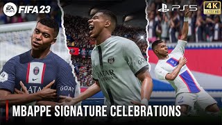 FIFA 23  Mbappe All Signature Celebrations  PS5™ 4K 60FPS [upl. by Aelaza]