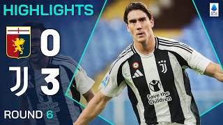 GENOAJUVENTUS 03  HIGHLIGHTS  Vlahovic ends scoring drought with a brace  Serie A 202425 [upl. by Armillda]