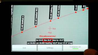 DishPointer  Android  Suchen des Astra Satelliten [upl. by Enamart]