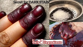 Nails mehndi Araq at homeeasy to make with longlasting stain on nails  Natural dark nail Colour [upl. by Notsur]